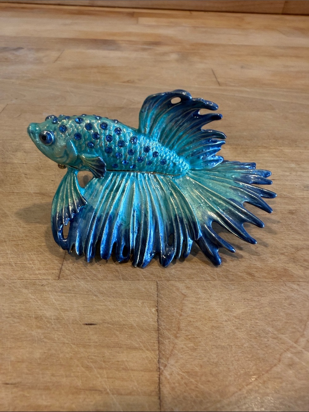 Blue-Teal Decorative Betta Fish Figurine - Ocean Accent